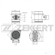 Датчик абсолютного давления ZEKKERT TE83 BM SE-1065 Volkswagen Golf 4 (1J5) Универсал 2.0 115 л.с. 1999 – 2006