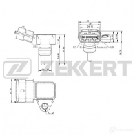 Датчик абсолютного давления ZEKKERT Hyundai ix35 (LM, EL) 1 Кроссовер 2.0 GDi 166 л.с. 2013 – наст. время SE-1031 RFWO ST2