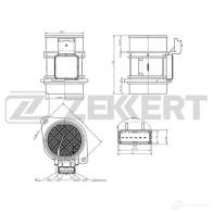 Расходомер воздуха ZEKKERT EAG Q27T SE-1016 Renault Megane (LA) 1 Седан 1.9 dCi (LA05. LA1F) 102 л.с. 2001 – 2003
