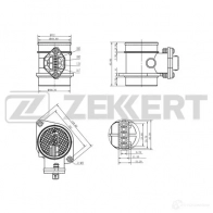 Расходомер воздуха ZEKKERT Audi A6 (C5) 2 Седан 1.8 T 150 л.с. 1997 – 2005 N9V 1GQ SE-1014
