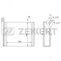 Радиатор печки, теплообменник ZEKKERT 1440200153 MK-5112 EAX 2TG