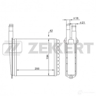 Радиатор печки, теплообменник ZEKKERT 1440200154 XIM 54 MK-5111