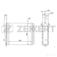 Радиатор печки, теплообменник ZEKKERT 1440200155 MK-5110 7YHS NS