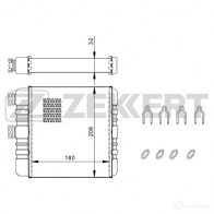 Радиатор печки, теплообменник ZEKKERT 1275192841 O4MOC SZ MK-5087