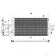 Радиатор кондиционера ZEKKERT 5AY2U8 K 1440200181 MK-3175