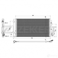 Радиатор кондиционера ZEKKERT LBSA1 XO 1440200182 MK-3174