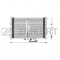 Радиатор кондиционера ZEKKERT 1275192201 MK-3152 9 WR0XGE