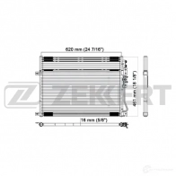 Радиатор кондиционера ZEKKERT 1275192199 MK-3150 YGJ4F Y3