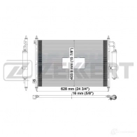 Радиатор кондиционера ZEKKERT Nissan X-Trail (T31) 2 2007 – 2013 MK-3009 42X UK