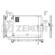 Радиатор охлаждения двигателя ZEKKERT MK-1615 UYU PCM 1440200203