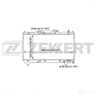 Радиатор охлаждения двигателя ZEKKERT Toyota Avensis D 89UAFU MK-1547