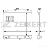 Радиатор охлаждения двигателя ZEKKERT SWU 3A 1440200287 MK-1511