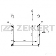 Радиатор охлаждения двигателя ZEKKERT 1440200289 MK-1509 YLTY 2