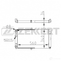 Радиатор охлаждения двигателя ZEKKERT MK-1506 Lada 2111 (111) 1 1995 – 2014 J 71SY