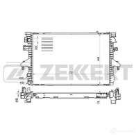 Радиатор охлаждения двигателя ZEKKERT MK-1454 3BKSX 5 1275190821