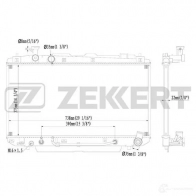 Радиатор охлаждения двигателя ZEKKERT 6FWK E 1275186843 MK-1150