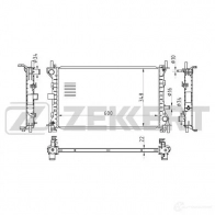 Радиатор охлаждения двигателя ZEKKERT UNKGP 9 Ford Focus 1 Седан 1.4 16V 75 л.с. 1999 – 2004 MK-1123