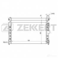 Радиатор охлаждения двигателя ZEKKERT MK-1033 23X F637 4319388