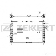 Радиатор охлаждения двигателя ZEKKERT MK-1027 1275184911 HV HBLU