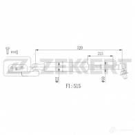 Амортизатор багажника ZEKKERT N 5MLYTS GF-2505 1440204115