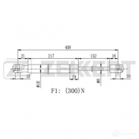 Амортизатор багажника ZEKKERT 86YK C0F GF-2436 Audi A8 (D3) 2 Седан 3.2 Fsi Quattro 260 л.с. 2005 – 2010