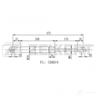 Амортизатор багажника ZEKKERT Y 0DCW Nissan Primera (P12) 3 2002 – 2008 GF-2396