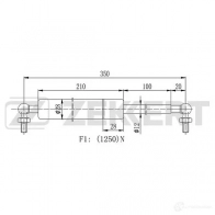 Амортизатор багажника ZEKKERT B D2VH GF-2287 1440204239