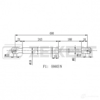Амортизатор багажника ZEKKERT GF-2280 1440204243 S 31RAQQ