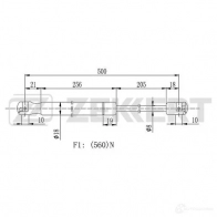 Амортизатор багажника ZEKKERT GF-2225 FMD6 CX 1440204295