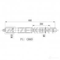 Амортизатор багажника ZEKKERT GF-2132 H9 6EVTL 1440204364