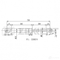 Амортизатор капота ZEKKERT XGA4 SS Volkswagen Passat (B6) 4 Универсал 2.0 TDI 136 л.с. 2005 – 2010 GF-2106