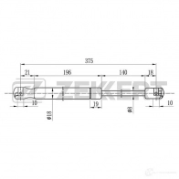 Амортизатор багажника ZEKKERT Volkswagen Passat (B6) 4 Седан 2.0 TDI 170 л.с. 2005 – 2010 3F4KO1 3 GF-2092