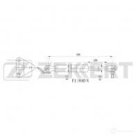 Амортизатор багажника ZEKKERT ZVMV L GF-2062 1440204424