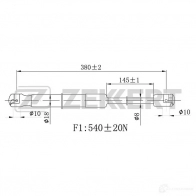 Амортизатор багажника ZEKKERT GF-1942 Ford Mondeo 4 (CA2, BA7) Седан 1.6 TDCi 115 л.с. 2010 – 2015 CKWN5J K