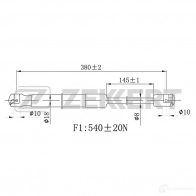 Амортизатор багажника ZEKKERT GF-1942 Ford Mondeo 4 (CA2, BA7) Седан 2.0 Flexifuel 145 л.с. 2009 – 2015 CKWN5J K