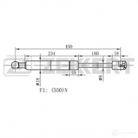 Амортизатор багажника ZEKKERT 1275164367 GF-1912 DH BQVZ