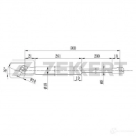 Амортизатор багажника ZEKKERT SS2 3R 1275163801 GF-1763