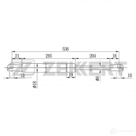 Амортизатор багажника ZEKKERT Nissan X-Trail (T30) 1 Кроссовер 2.0 4x4 140 л.с. 2001 – 2013 2G VBICE GF-1749