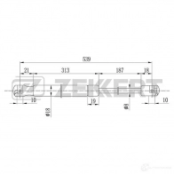 Амортизатор багажника ZEKKERT GF-1699 Nissan Almera (N16) 2 Седан 1.8 116 л.с. 2002 – 2006 LTV OSK