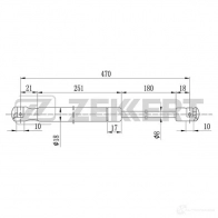 Амортизатор багажника ZEKKERT 1275162277 GF-1432 DNC HPKX