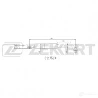 Амортизатор багажника ZEKKERT GF-1320 1275161753 V60B J7N