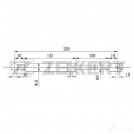 Амортизатор багажника ZEKKERT 1275160879 GF-1125 V T2Y6