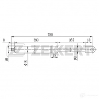 Амортизатор капота ZEKKERT GF-1036 M 61BMJ 1275160249