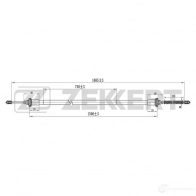 Трос ручника ZEKKERT LDB YE Renault Logan (L8) 2 Седан 1.6 82 л.с. 2014 – 2024 BZ-1330