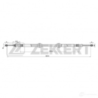 Трос ручника ZEKKERT Renault Kangoo (KC) 1 Минивэн 1.9 dCi 4x4 84 л.с. 2003 – 2025 BZ-1322 9 TPDBH