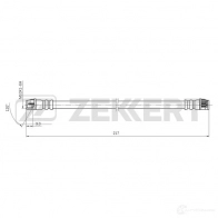 Тормозной шланг ZEKKERT BS-9511 Peugeot 207 1 (SW, WK, PF1) Универсал 1.4 16V 98 л.с. 2009 – наст. время LS ORM