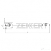 Тормозной шланг ZEKKERT BS-9496 USXELR 5 Lada 2114 (14) 1 Хэтчбек 1.5 80 л.с. 2003 – 2006