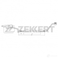 Тормозной шланг ZEKKERT BS-9487 Chrysler Voyager 4 (RG, RS) Минивэн 2.4 147 л.с. 2000 – 2008 A 8OZH