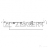 Тормозной шланг ZEKKERT 1440204810 BS-9447 GAU GT5M