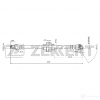 Тормозной шланг ZEKKERT BS-9425 Renault Duster (HS) 1 Кроссовер 1.6 16V 4x4 102 л.с. 2011 – 2015 9 4O5H